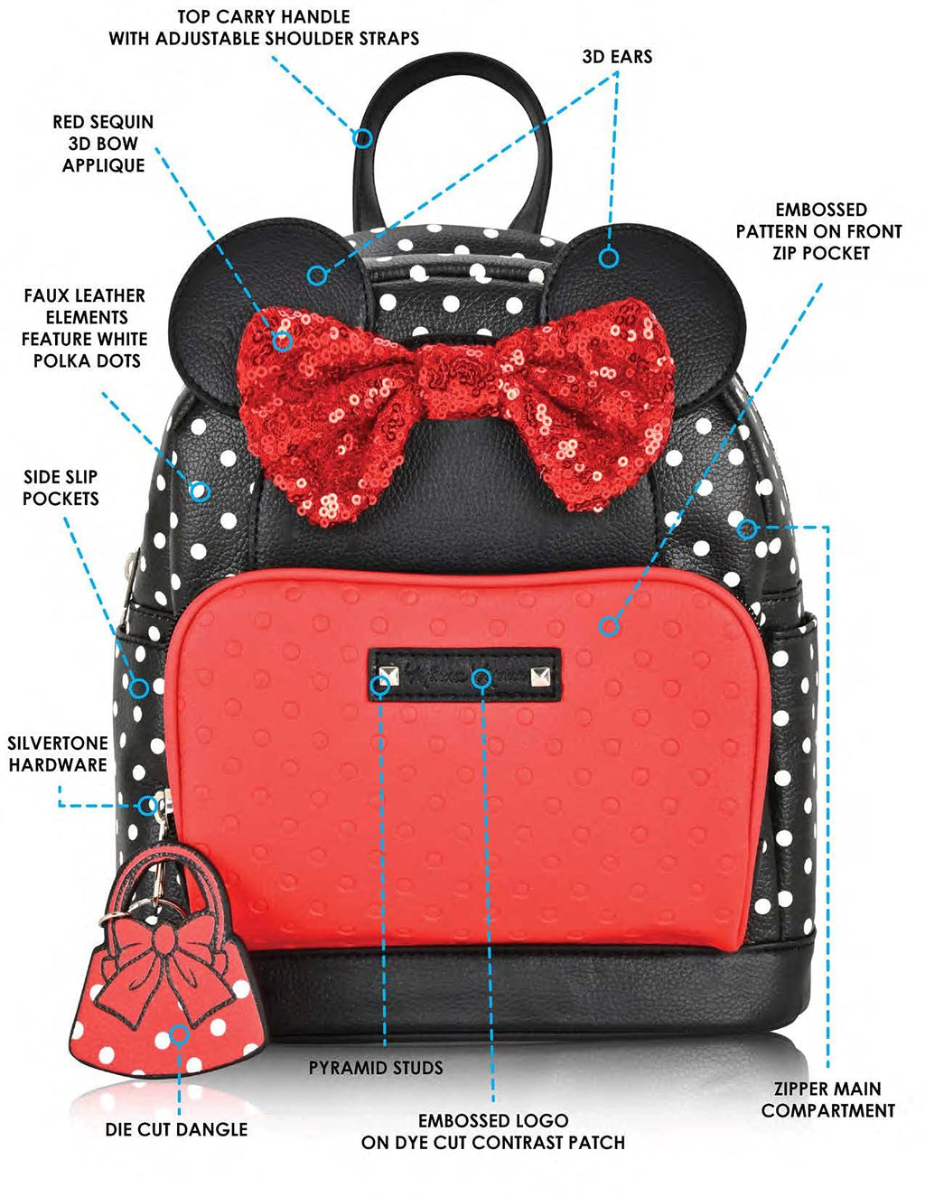 Mickey Mouse Premium Mini Backpack - Mickey Mouse Classic Double Strap 10 Inch Mini Backpack