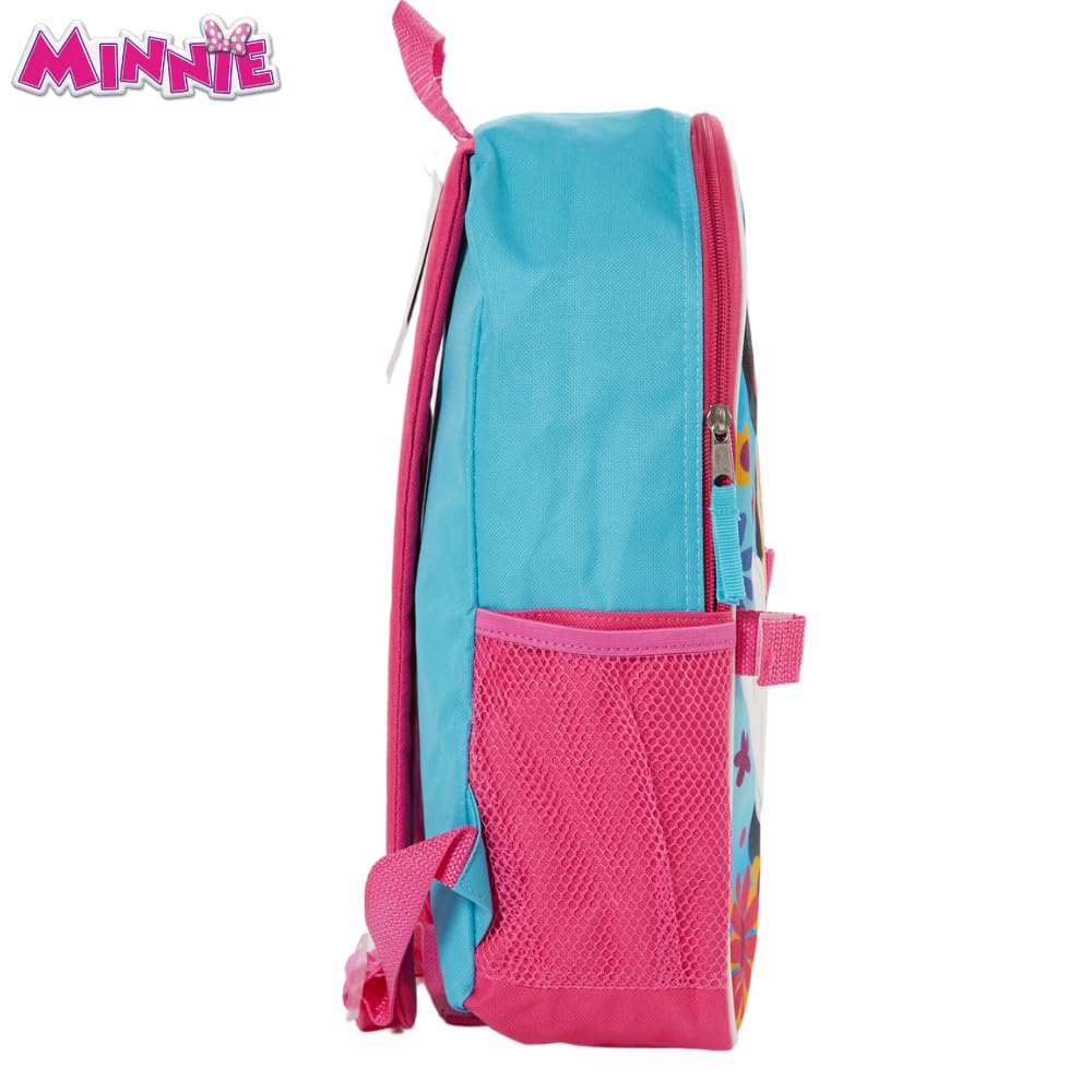 Disney Minnie Backpack for Girls with Lunch Box | Minnie Blue Backpack for School and Reusable Lunch Bag