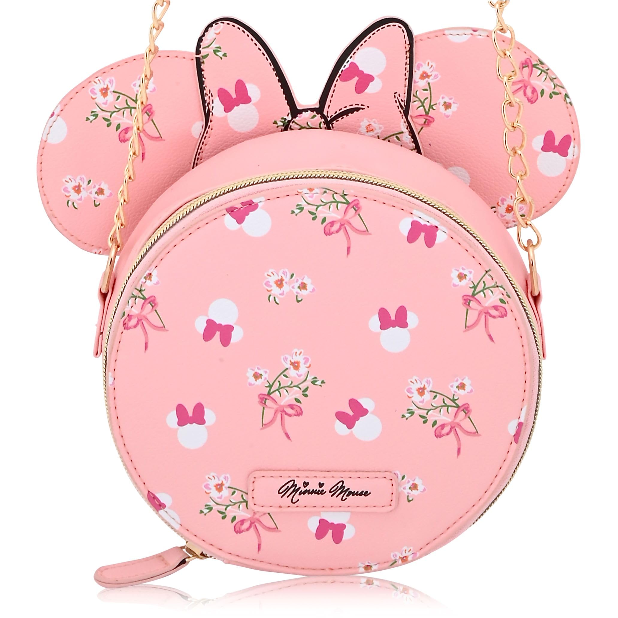 Disney Minnie Mouse Mini Purse Crossbody Handbag for Women | Leather Women's Shoulder Handbag | Minnie Mouse Accessories for Adults, Unisex