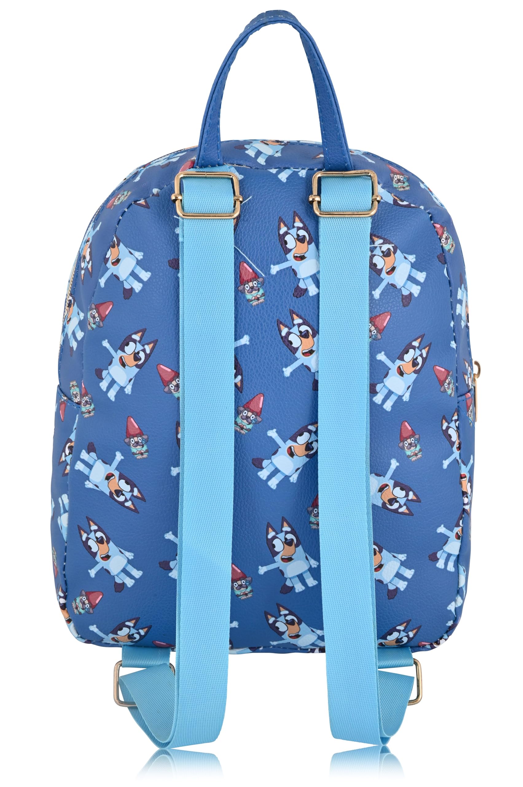 Fast Forward Bluey Mini Backpack for Kids & Adults | 10" PU Leather Backpack Purse | Toddler Travel Bag, Small Bookbag