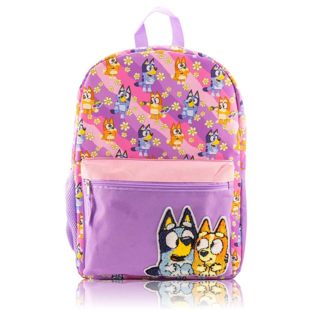 Fast Forward Hello Kitty, Bluey or Stitch Backpack for Kids | Embossed Print Bookbag for Girls, Boys, Unisex