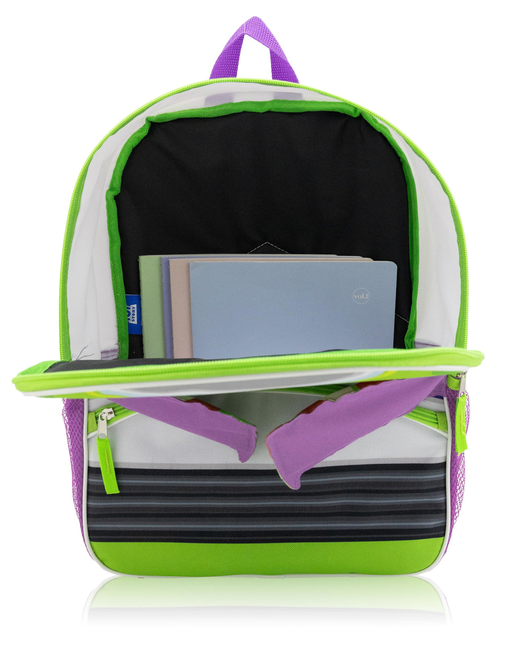 Disney Pixar Buzz Lightyear Backpack for Kids | Toy Story School Bookbag with Front Pocket, Padded Straps & Wing Appliques | Lightweight Travel Backpack for Boys, Girls, or Teens | 16" | Ages 3+
