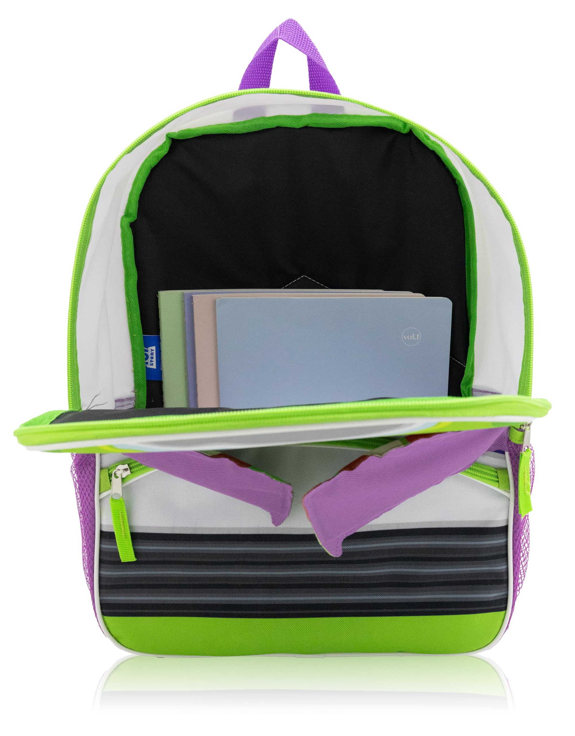 Disney Pixar Buzz Lightyear Backpack for Kids | Toy Story School Bookbag with Front Pocket, Padded Straps & Wing Appliques | Lightweight Travel Backpack for Boys, Girls, or Teens | 16" | Ages 3+