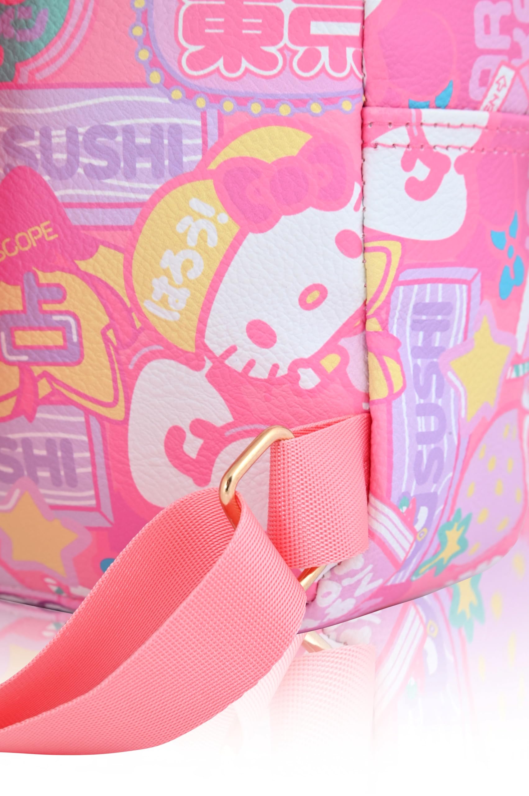 Fast Forward Sanrio Hello Kitty and Friends Backpack for Women, Men, Unisex | Cute PU Leather 10" Mini Backpack