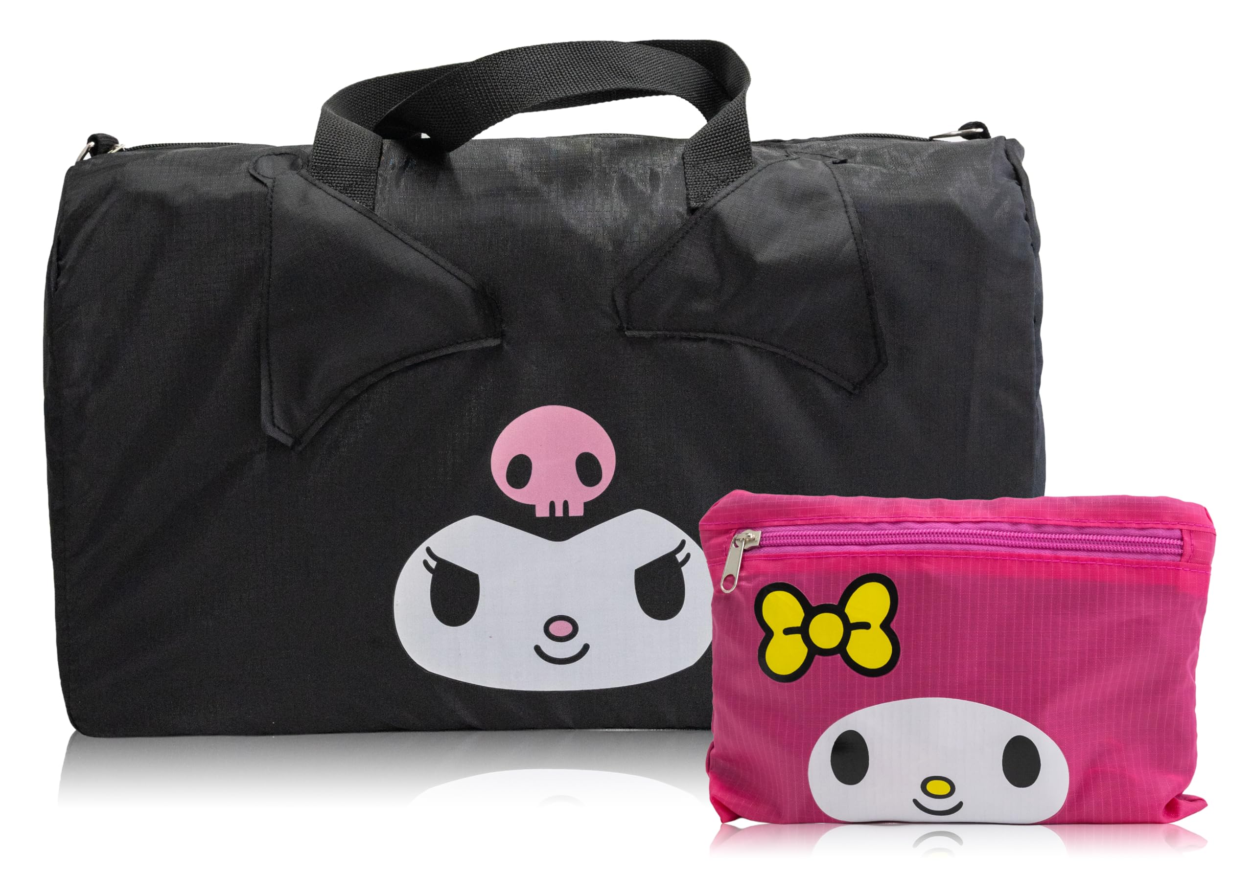 Stitch, Spiderman, Paw Patrol or Hello Kitty Duffle Bag | Lightweight Foldable Travel Duffel with Shoulder Strap & Luggage Sleeve