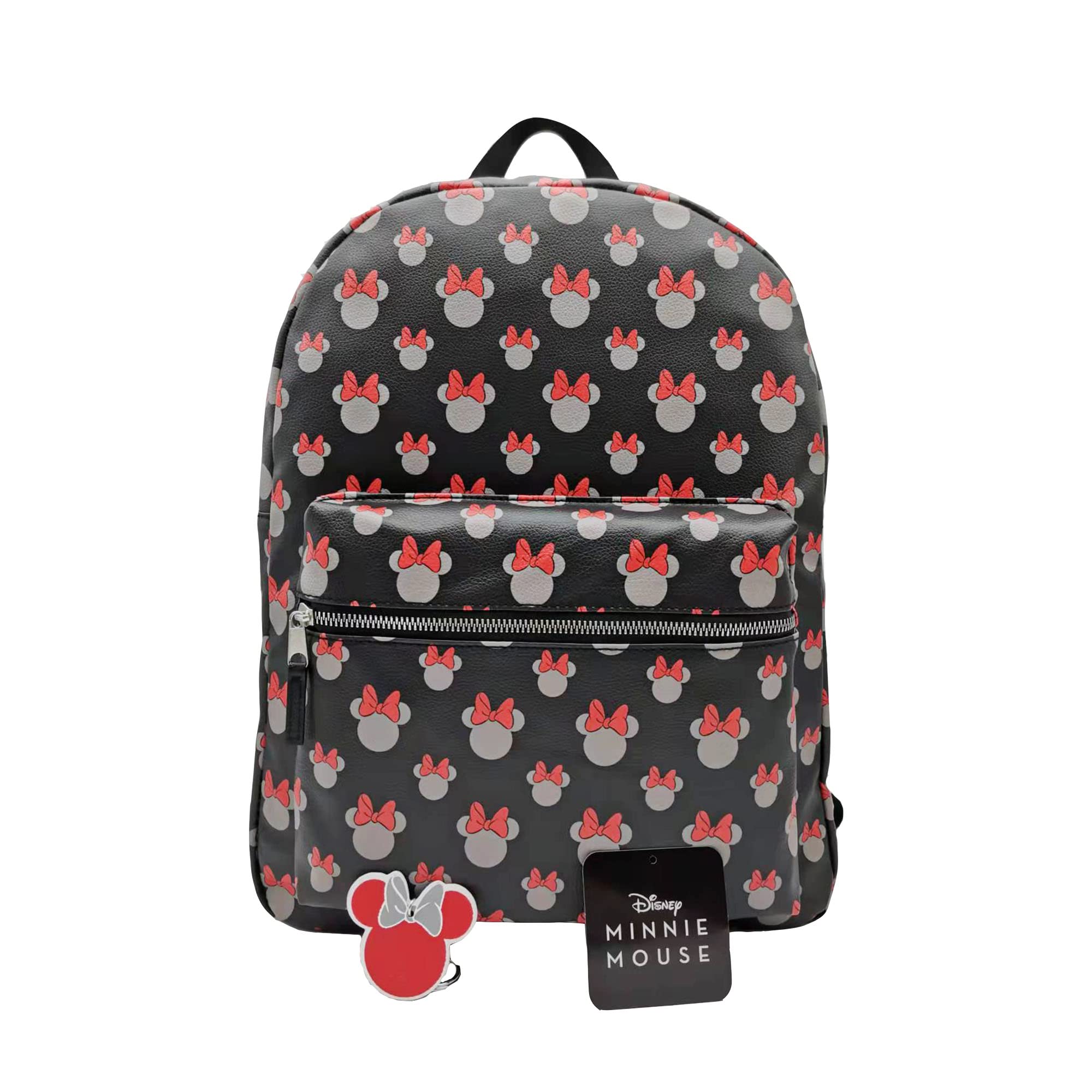 Disney Minnie Mouse Backpack for Women and Teens | Womens Purse Double Strap Shoulder Bag (Black)