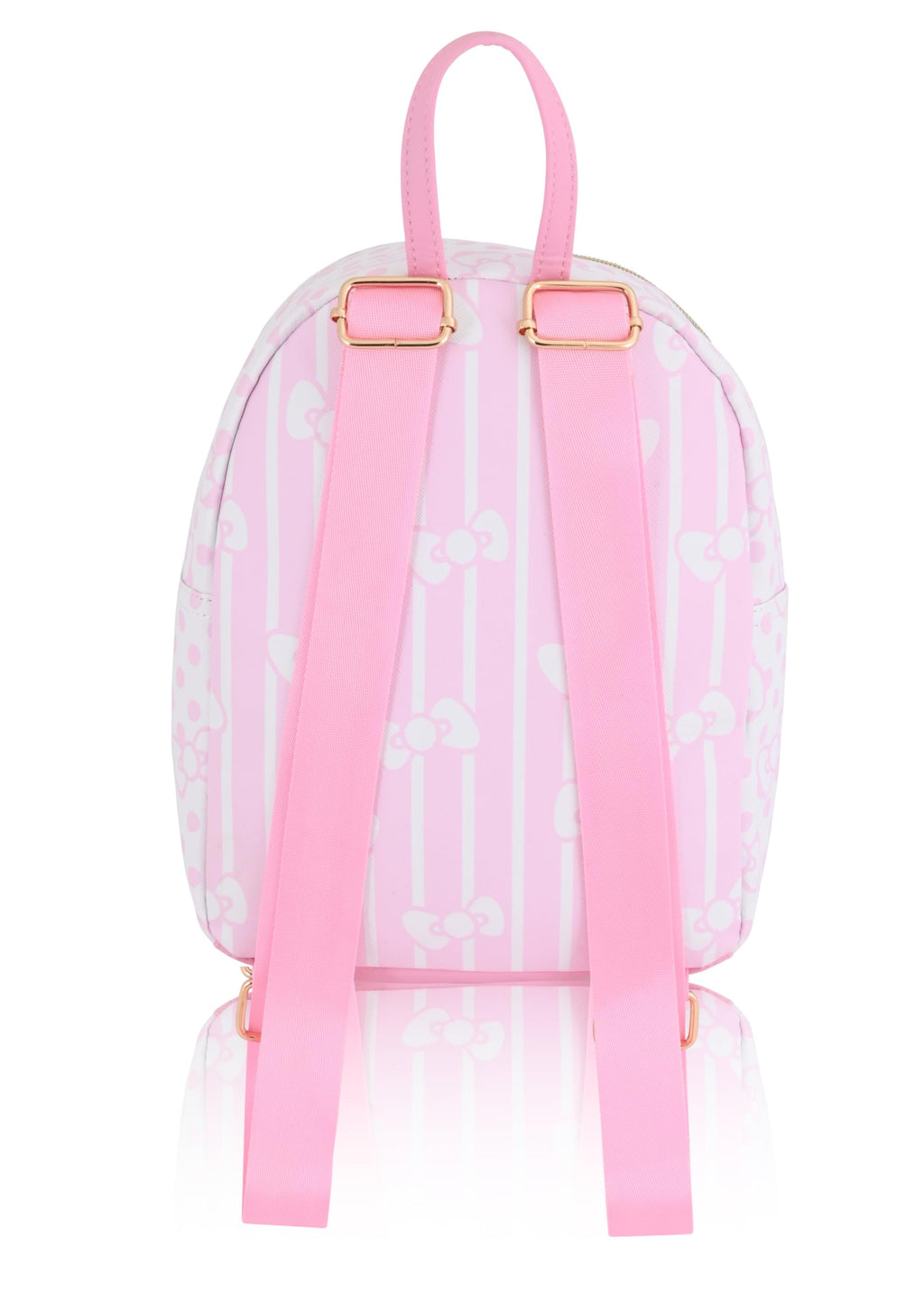 Fast Forward Sanrio Hello Kitty Backpack for Women | PU Leather Mini Backpack Purse Woman Purse | Pink Bag Cute Bookbag with Keychain Zipper | Hello Kitty Accessories Adults