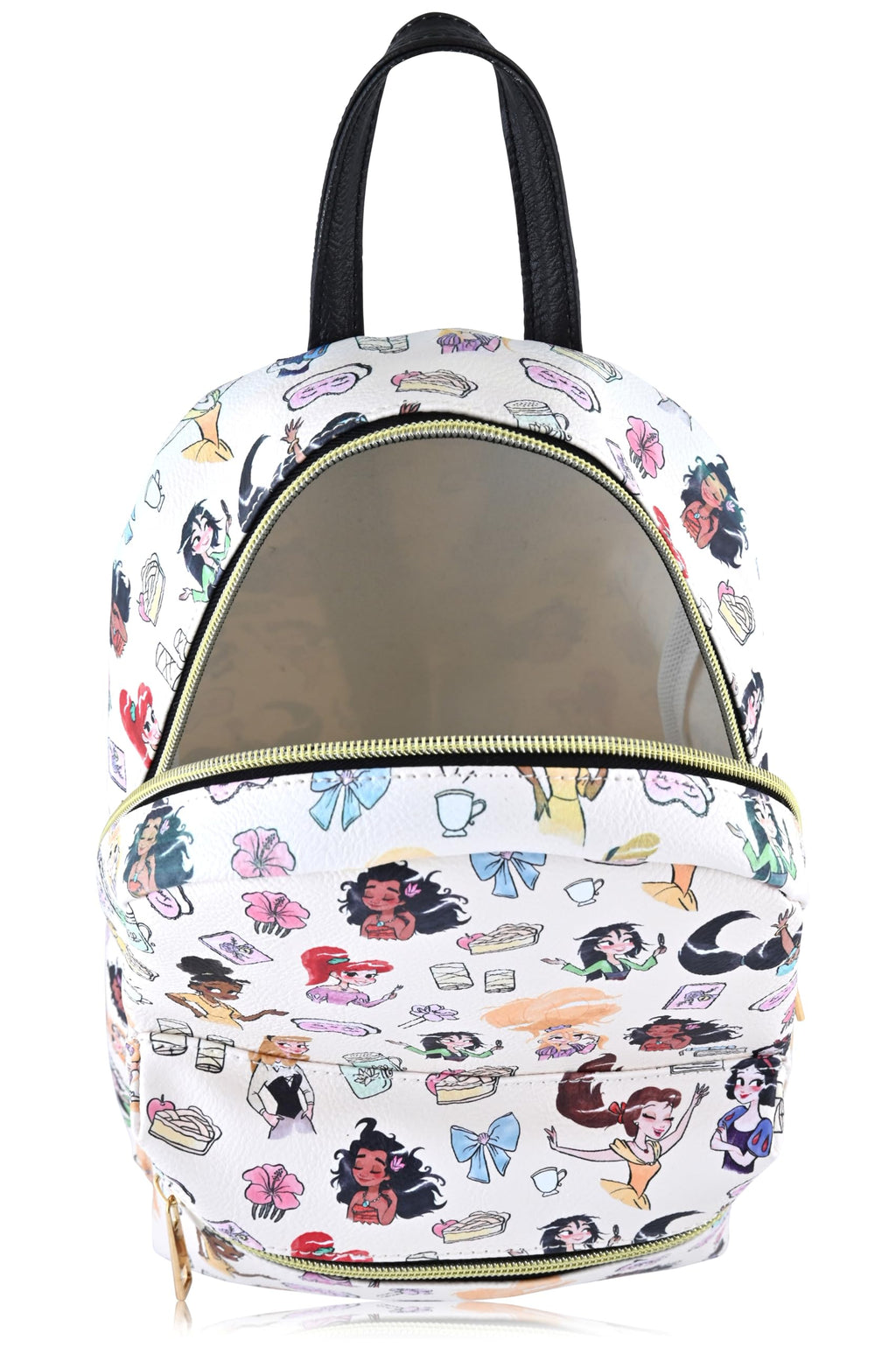 Disney Princess Backpack for Women, Men, Unisex | Cute PU Leather 10" Mini Backpack Purse | Princess Bag & Accessories