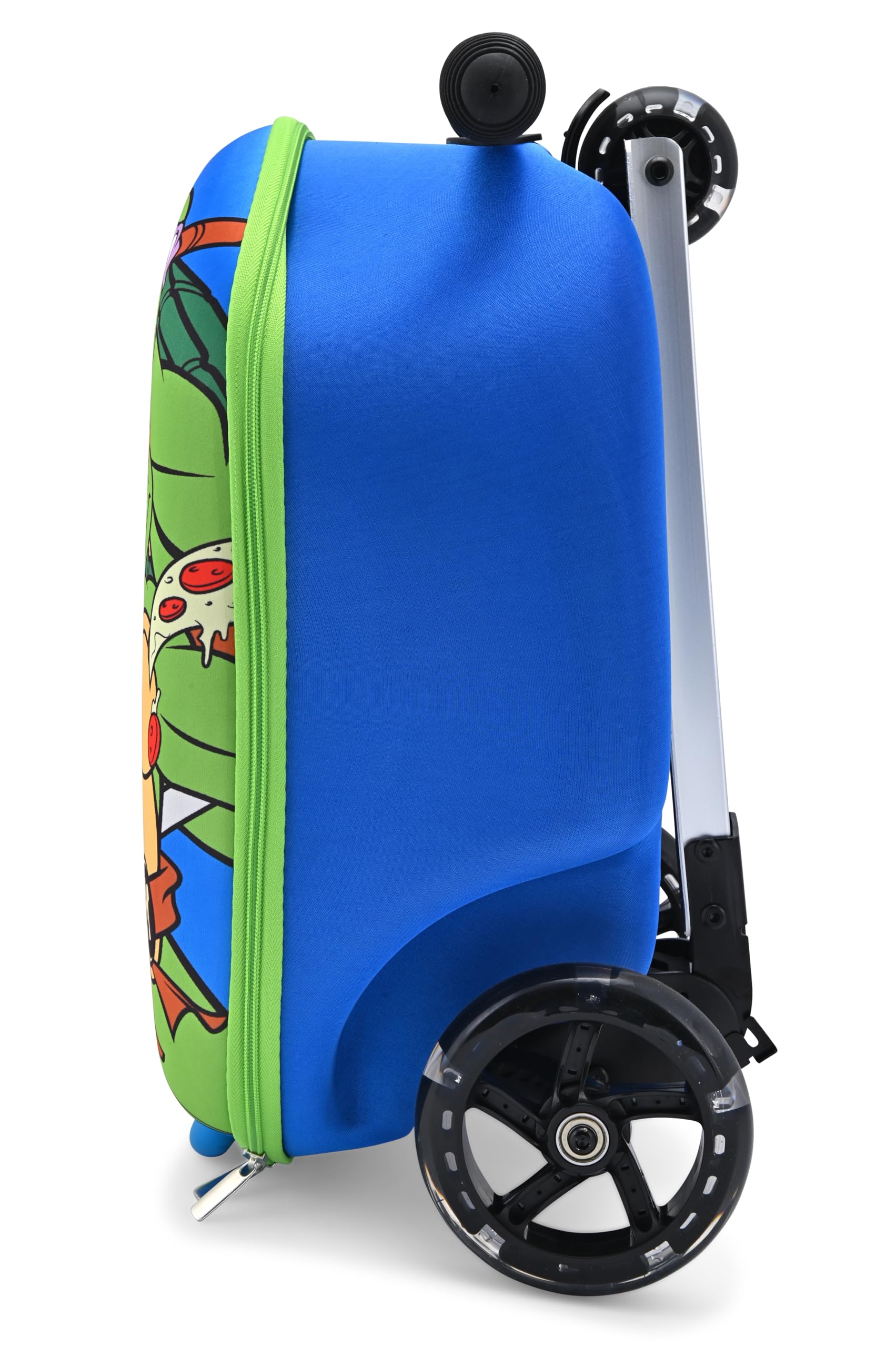 Officially Licensed 18" Scooter Luggage for Boys, Girls, Unisex | Kids Luggage with Wheels | Carry On Ride On Suitcase for Kids