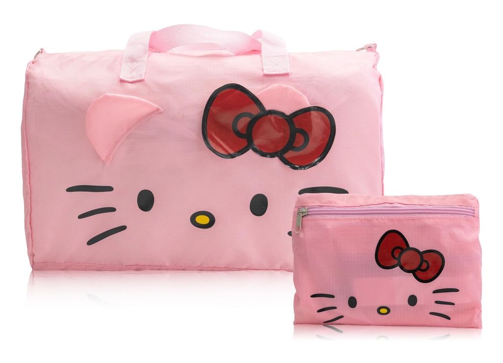 Stitch, Spiderman, Paw Patrol or Hello Kitty Duffle Bag | Lightweight Foldable Travel Duffel with Shoulder Strap & Luggage Sleeve