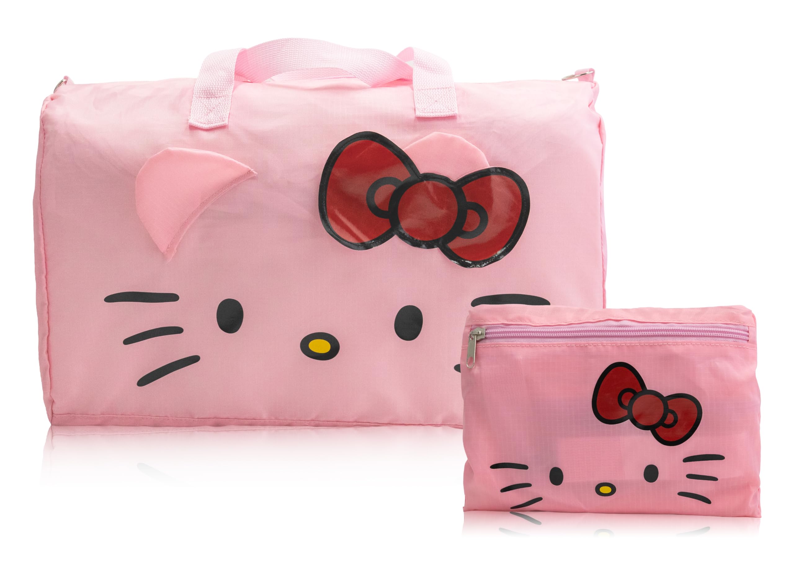 Stitch, Spiderman, Paw Patrol or Hello Kitty Duffle Bag | Lightweight Foldable Travel Duffel with Shoulder Strap & Luggage Sleeve