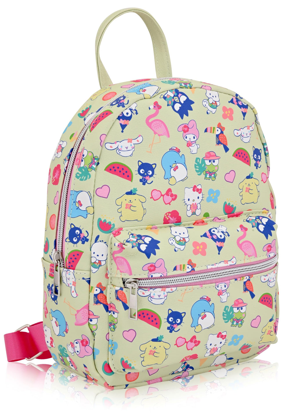 Fast Forward Sanrio Hello Kitty 10" Unisex Daypack Backpack | Cute PU Leather Mini Backpack Purse Shoulder Purse | Hello Kitty Bag and Accessories